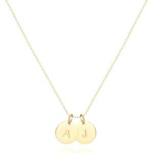 Stainless Steel Initial Necklace for Women - Non-Tarnishing Gold Plated Style